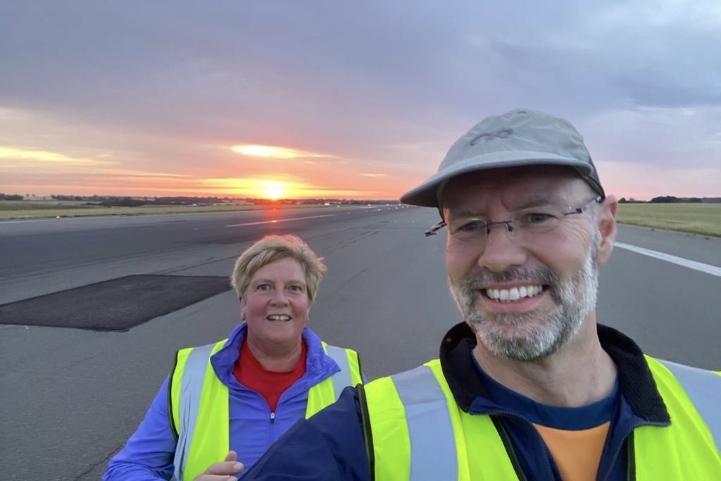 Early start for the Runway Run!