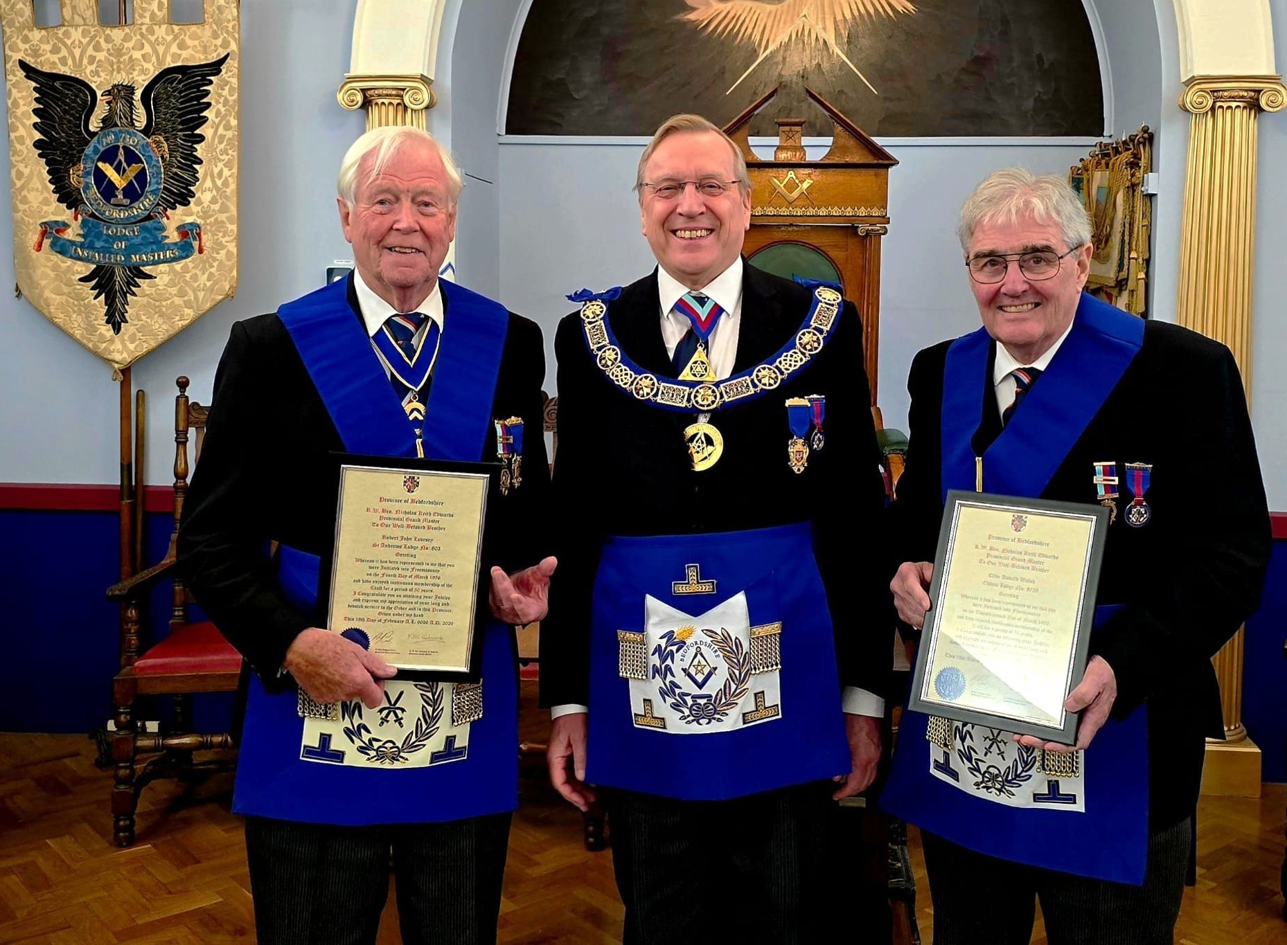 Bedfordshire Lodge of Installed Masters Enjoy Memorable Meeting