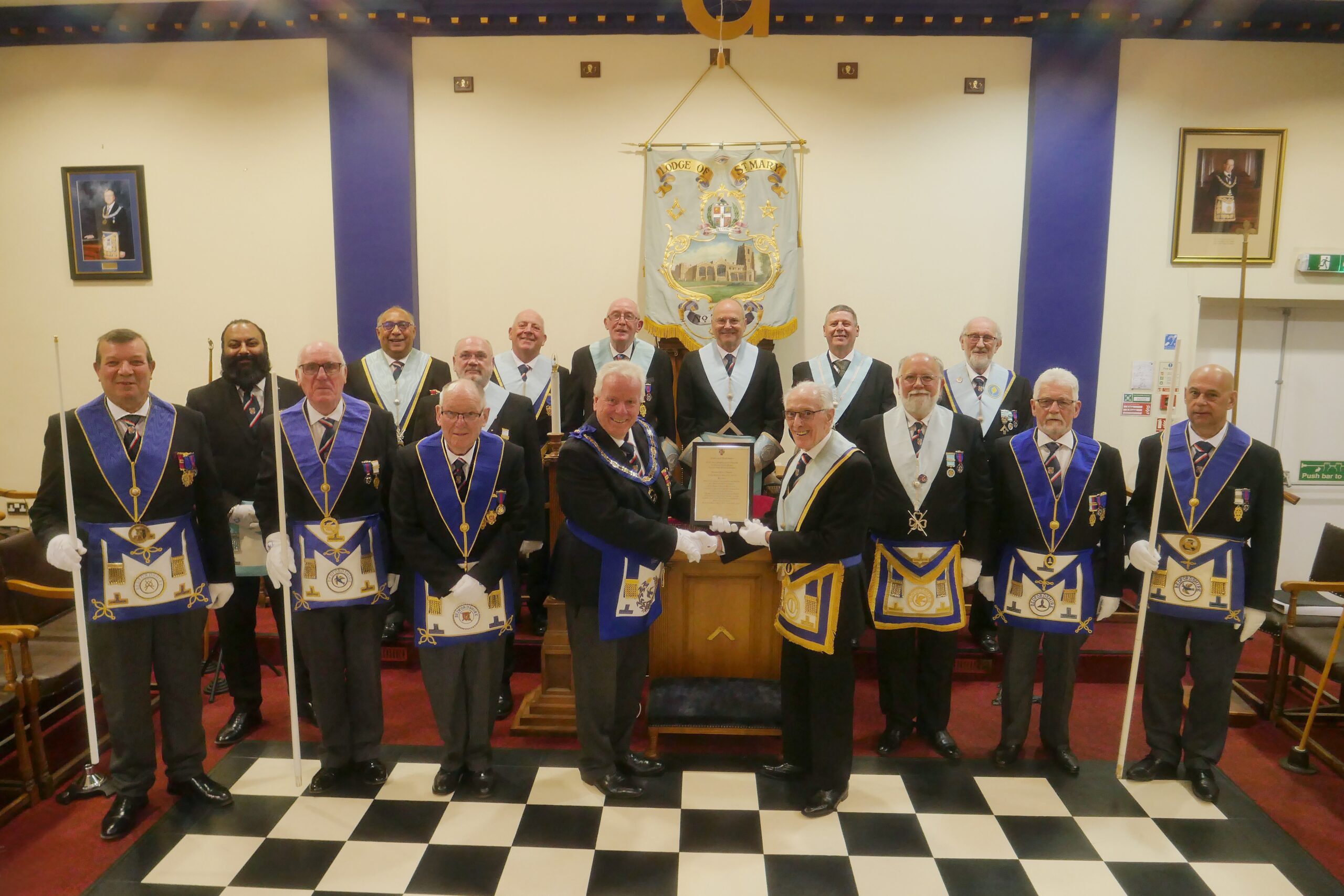 A 50 year Certificate for Steve Watson at Lodge of St Mary.